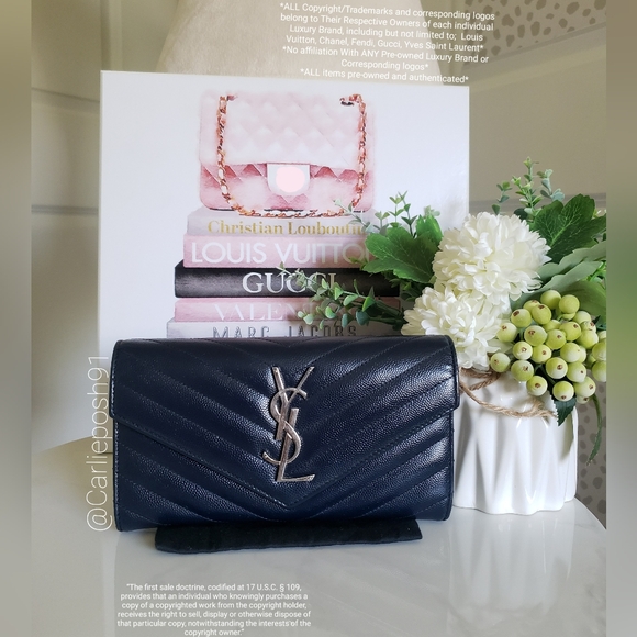 Yves Saint Laurent Handbags - Authentic Pre-owned Yves Saint Laurent Grain De Poudre Envelope Wallet